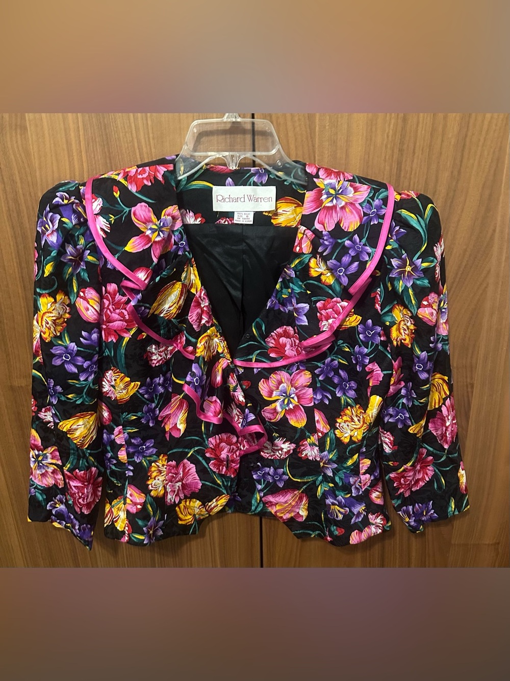Richard Warren Vintage Floral Silk Blazer